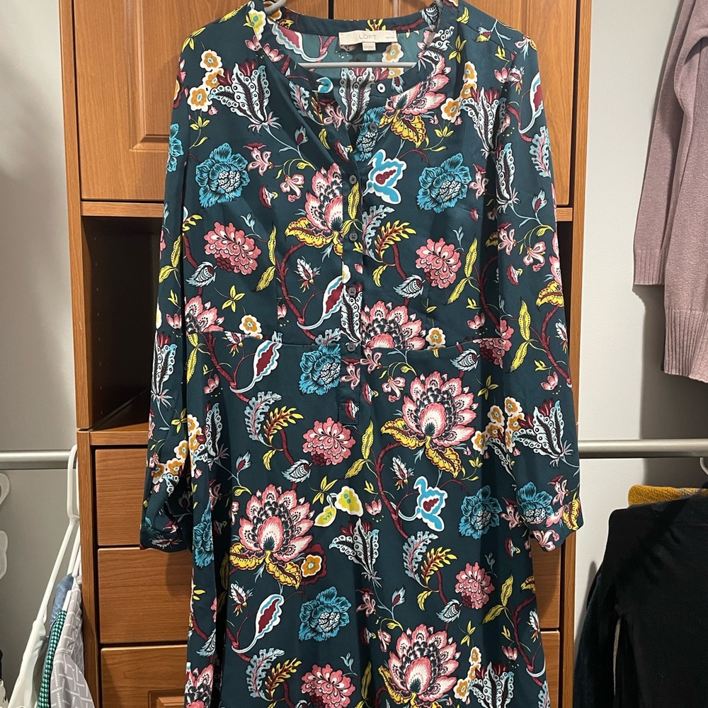 Loft Petite Printed Dress